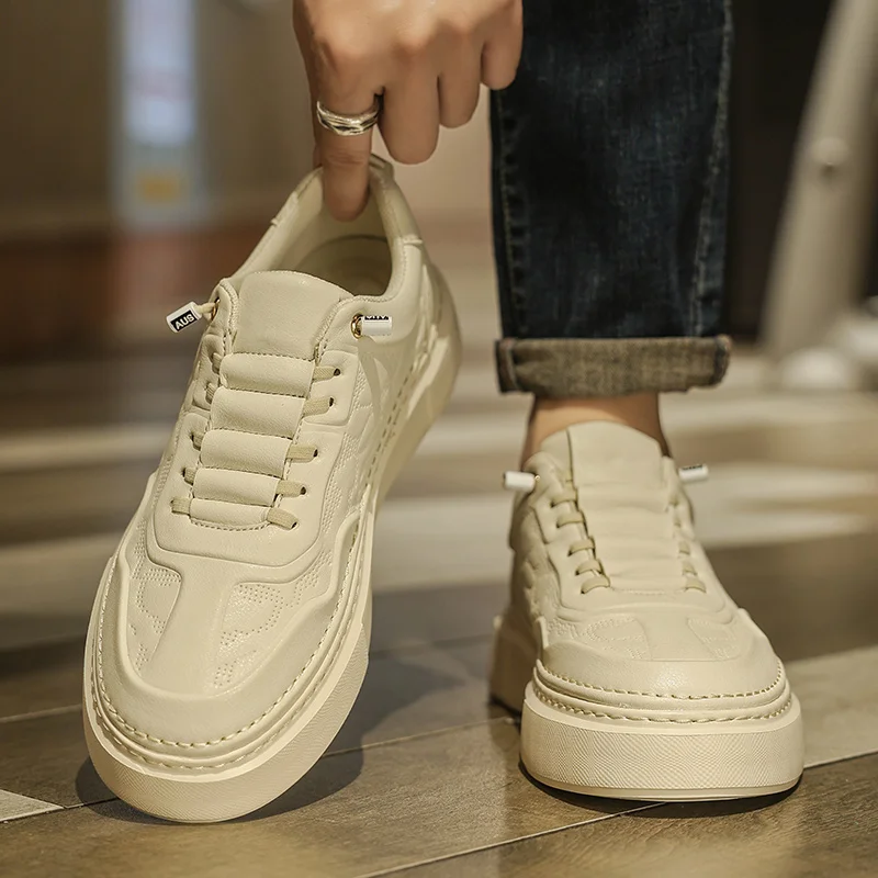 Мужская обувь без шнуровки новинка 2024 зимняя повседневная универсальная