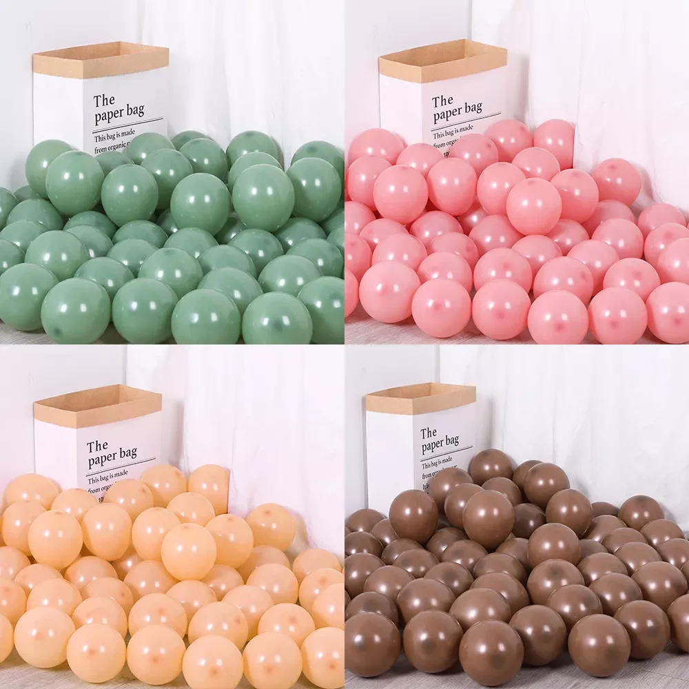 

5 дюймовые латексные воздушные шары в стиле ретро, розовый кофе, авокадо, румяна, мини воздушные шары для украшения свадьбы, дня рождения, веч...