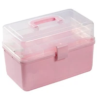 portable first aid kit multi functional medicine cabinet family emergency kit box storage organizer pink large