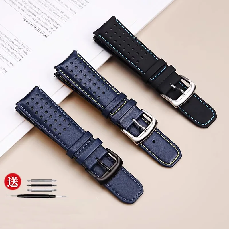 Фото Ремешок для часов из воловьей кожи с изогнутым концом для Citizen Blue Angel AT8020-54L/8020-03L JY8078 AT8020, браслет серии 22 мм 23 мм, мужской ремешок №2