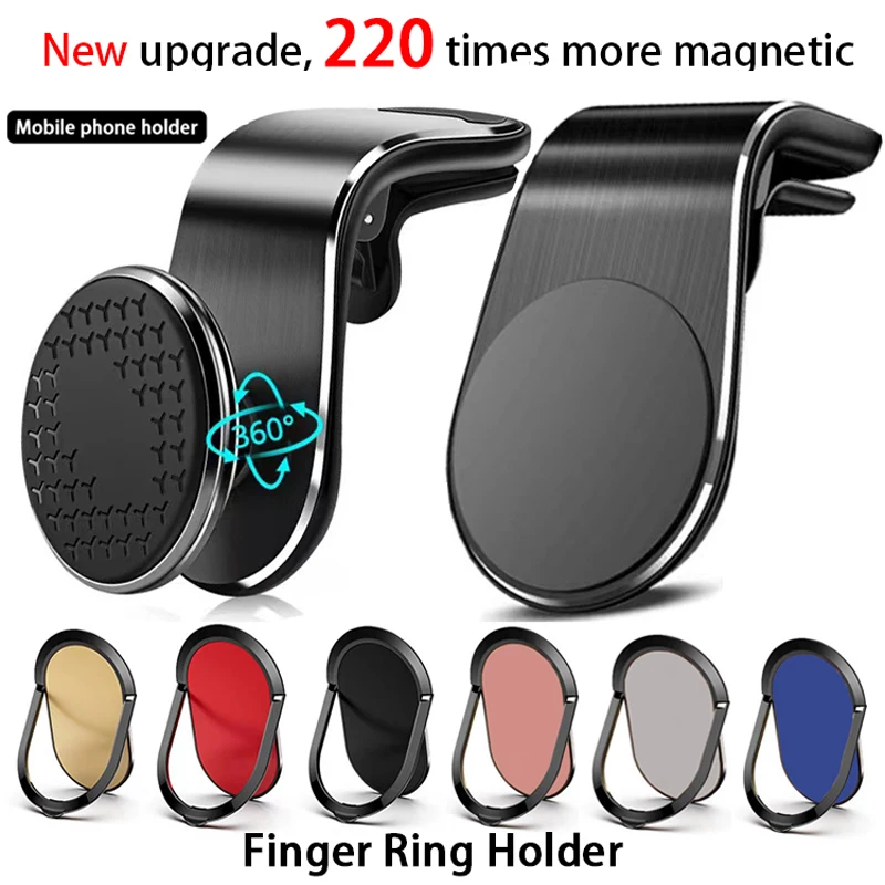 

Magnetic Car Phone Holder Finger Ring Mobile Cell Phone Stand GPS Support For iPhone 14 13 Pro Xiaomi Huawei Samsung S22 Ultra