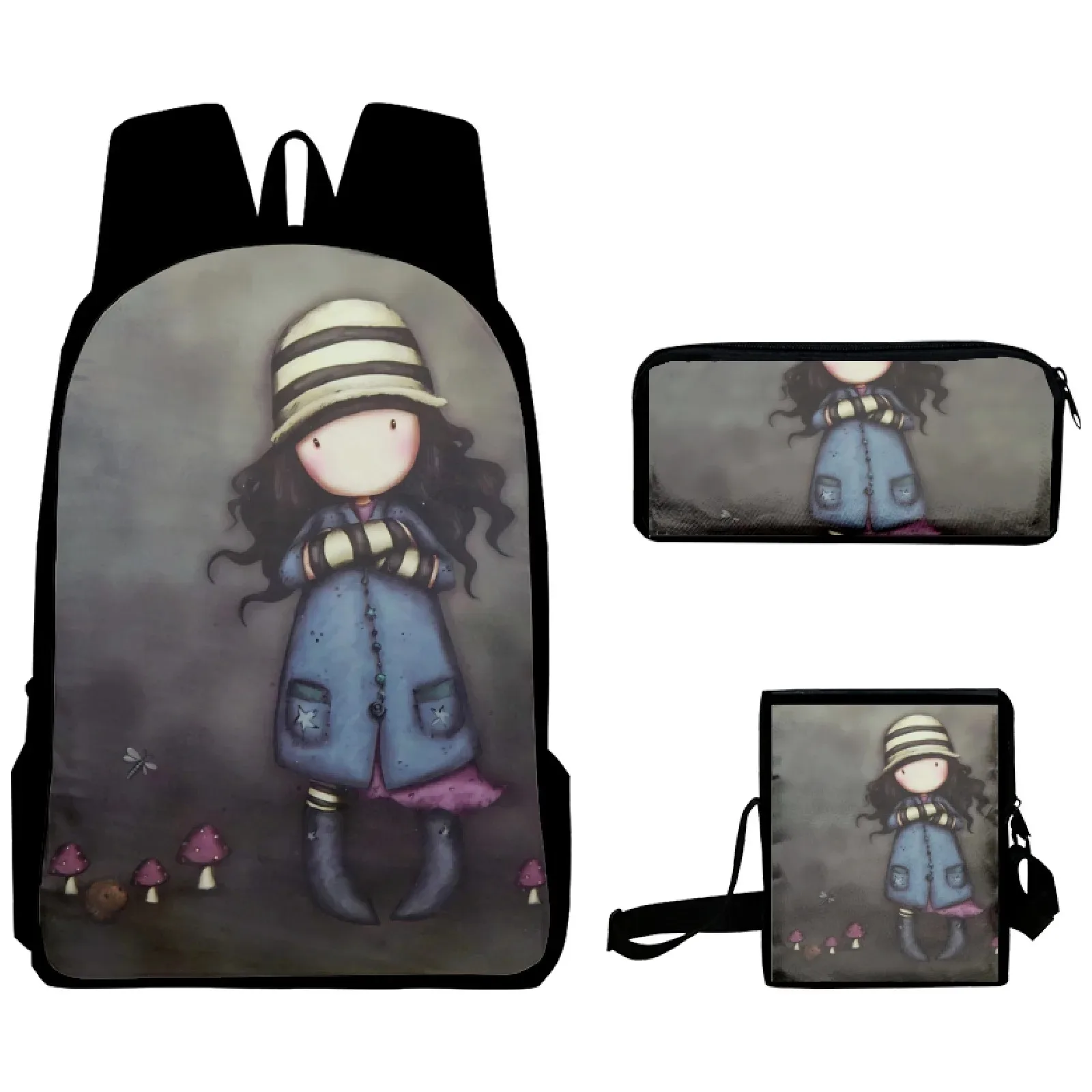 Рюкзак в стиле аниме Харадзюку Снежная девушка 3D принт школьные рюкзаки рюкзак