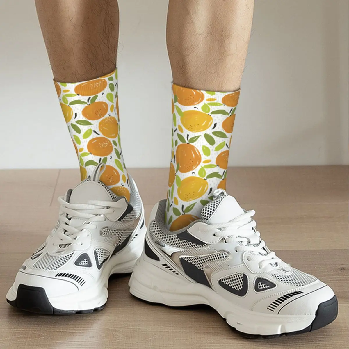 Seamless Pattern Bright Citrus Oranges Adult Socks,Unisex socks,men Socks women Socks