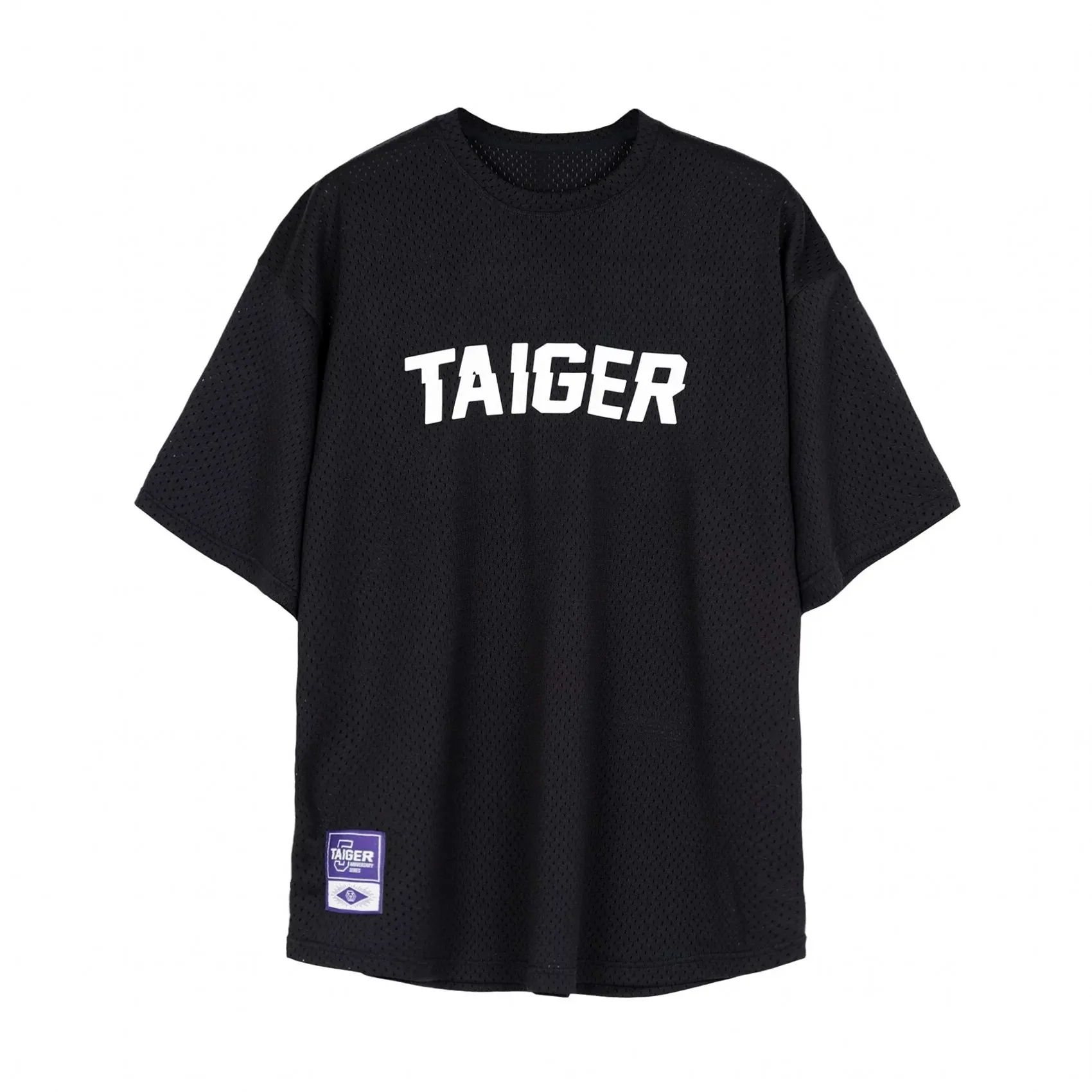 

Новая летняя футболка для бега большого размера Мужская свободная повседневная сетчатая Мужская футболка с коротким рукавом для уличного ...