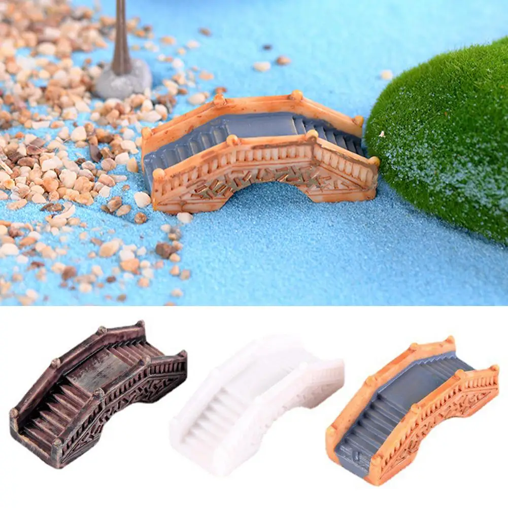 

Micro Resin Landscape Ornament Miniature Bridge Vintage Garden Decor Figurines House Fairy Home Mini Crafts DIY M4R9