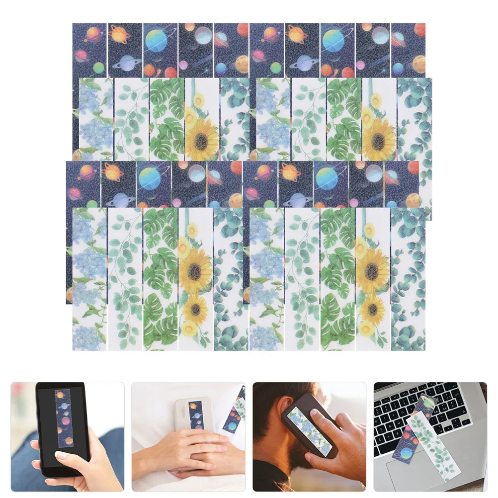 

50 Sheets Pressure Relief Sticker Compact Strip Stickers Small Calm Phone Portable Sensory Daily Use Adhesive Delicate