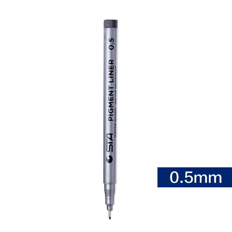 Пигментный лайнер Pigma Micron 0,05 0,1 0,2 0,3 0,4 0,5 0,6 0,8 мм черный ручка капиллярная stabilo point фиолетовая 0 4 мм