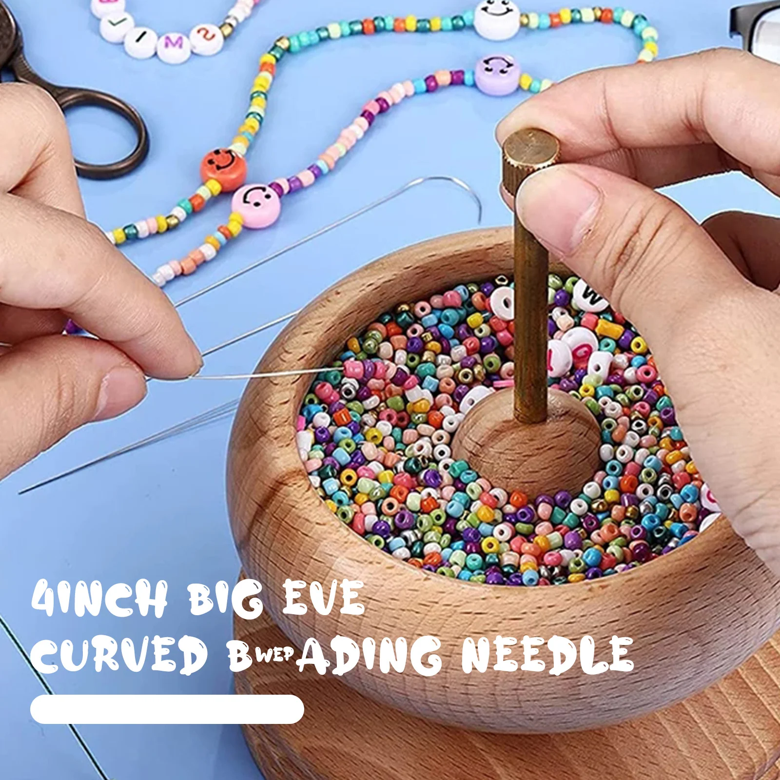 

Big Eye Curved Beading Needles Stainless Steel Sewing Needles DIY Bead Spinner Needles Craft Making Sewing Tools