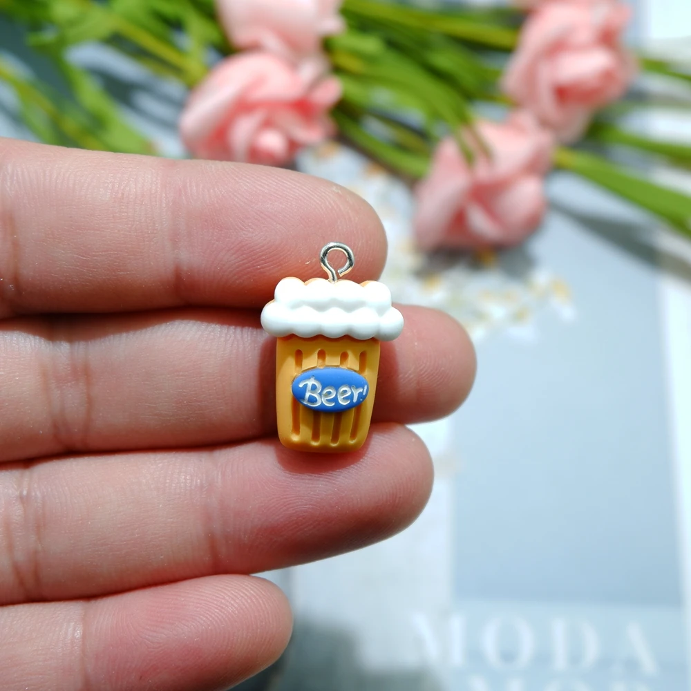 Подвески в виде мороженого и попкорна для изготовления украшений сделай сам