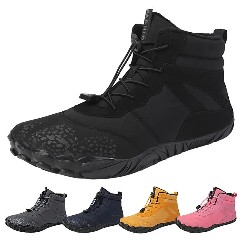 

Barefoot Hiking Shoes Wide Toe Box Waterproof Quick Drying Barefoot Shoes Men Winter Trainer Minimalist Zero Drop Sole Boots