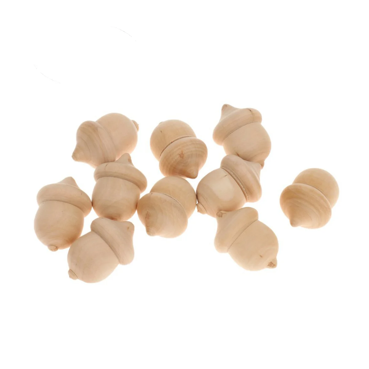 

Ornaments Photo Props Party Festival Craft Acorns DIY Unpainted 10pcs Acorns