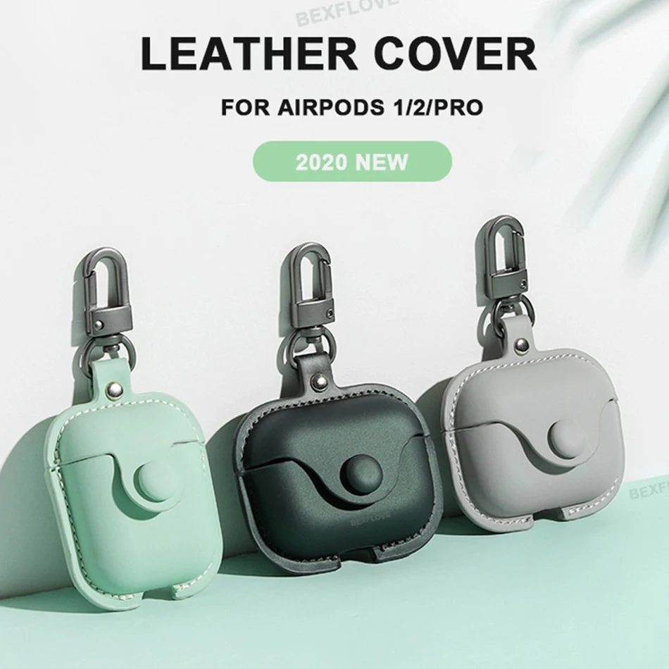 

3D Headphone Case For Airpods Pro 3 Case Leather Luxury Genuine Cover For Apple Air Pods 2 1 Cases Earpods Earphone Bags Straps