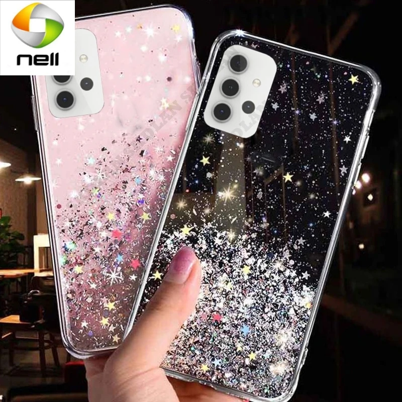 

Модный Блестящий чехол Ca со стразами для Samsung Galaxy A32, A52, A12, S21, ультрамягкий силиконовый чехол из ТПУ для телефона samsung a32, 4g, a52, s21