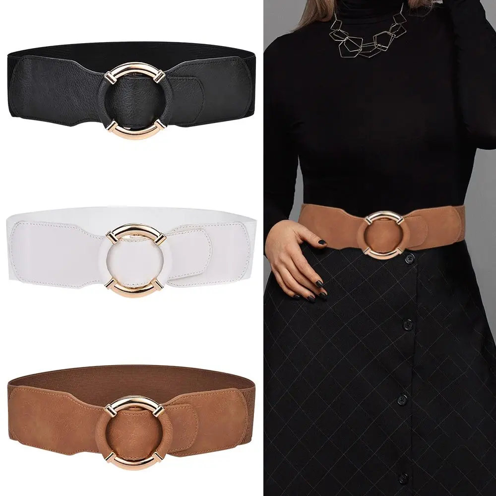 Fashion Casual Women Exquisite Waist Belts Elastic Belts Waist Strap Wide Waistband