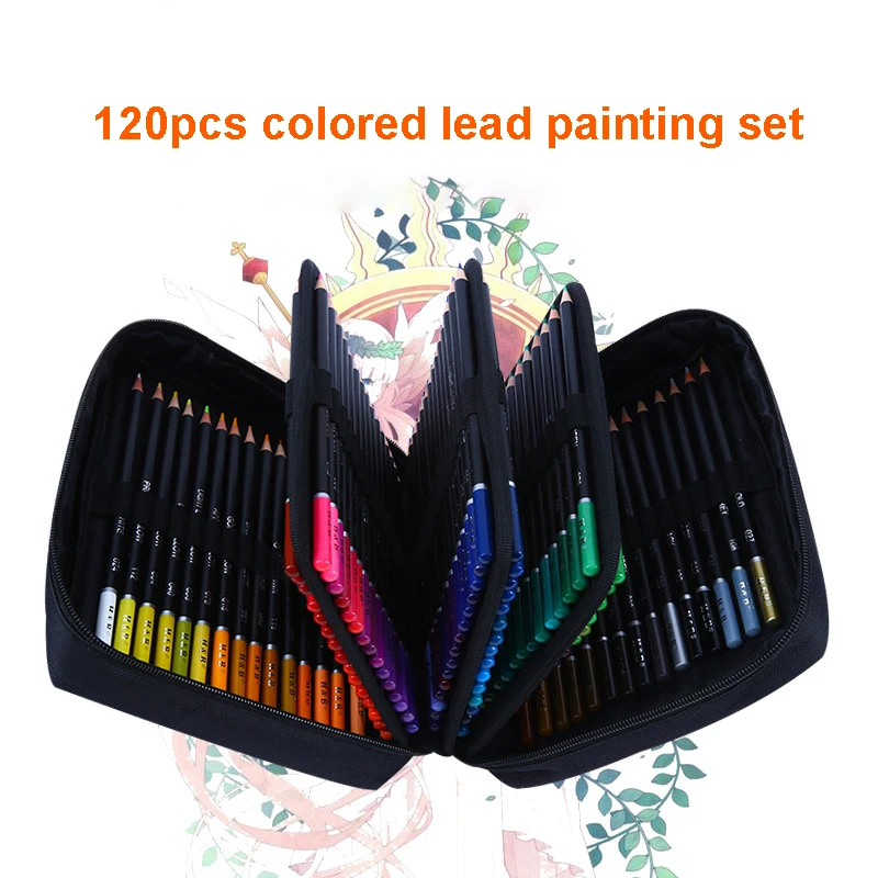 72/120 Colored Pencil Set Professional Color Drawing Set wit