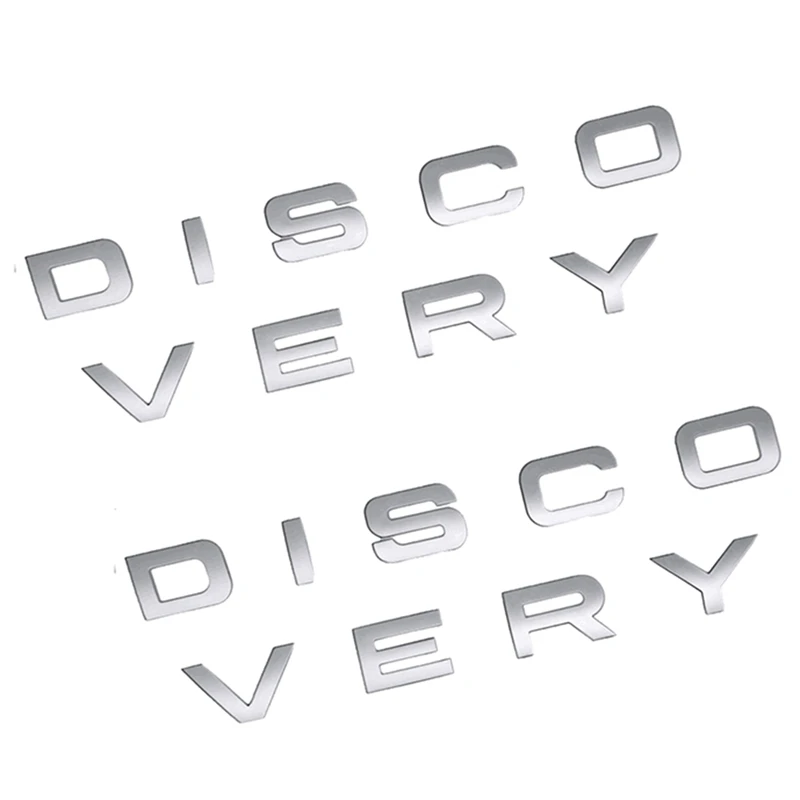

18X 3D Matte Slive Letter DISCOVERY Car Rear Front Badge Emblem Decal Sticker For Land Rover Front Hood Rear Trunk
