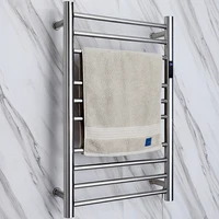 Luxurious Electric Wall Mounted Towel Warmer Rail Heated Rack 304 Stainless Steel Fashion Square Towel Warmer Rack For Bathroom