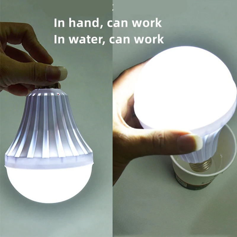 

1 шт., 5/9 Вт, перезаряжаемая лампа, аварийные светодиодные лампы, домашняя уличная лампа E27, лампочка в воде, ручном или электрическом отключен...