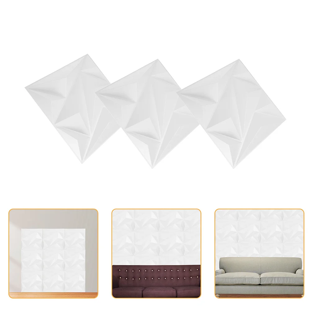 

3 Pcs Three-dimensional Wall Panel Decore Panels Living Room Hotel Decorate 3d Paneling Pvc The Office