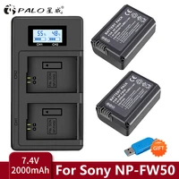 1 4pcs np fw50 np fw50 npfw50 battery bateria lcd charger for sony alpha a3000 a5000 a6000 a6300 a6500 nex 3 a7 7r a7r a7r ii