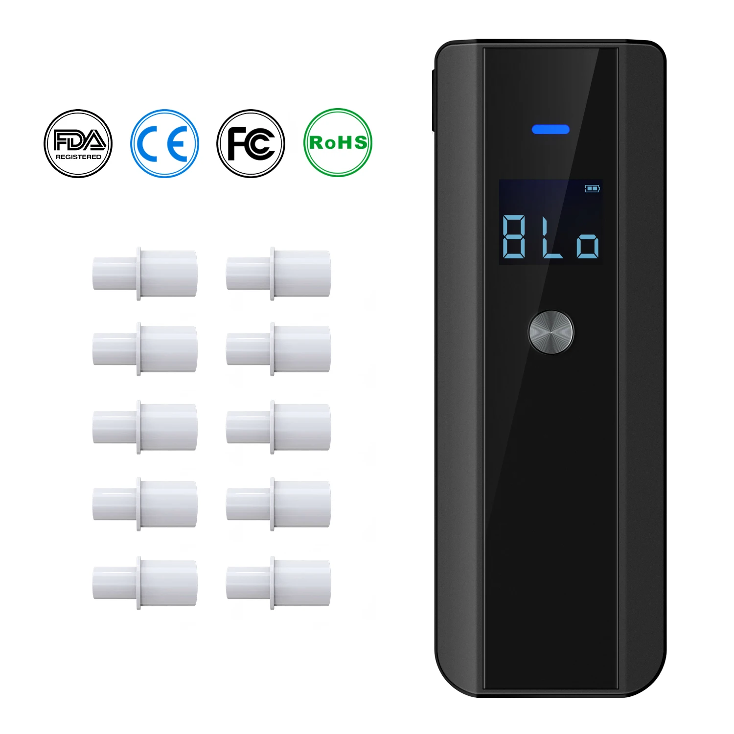 

Портативный алкотестер At188, анализатор дыхания с цифровым ЖК-дисплеем