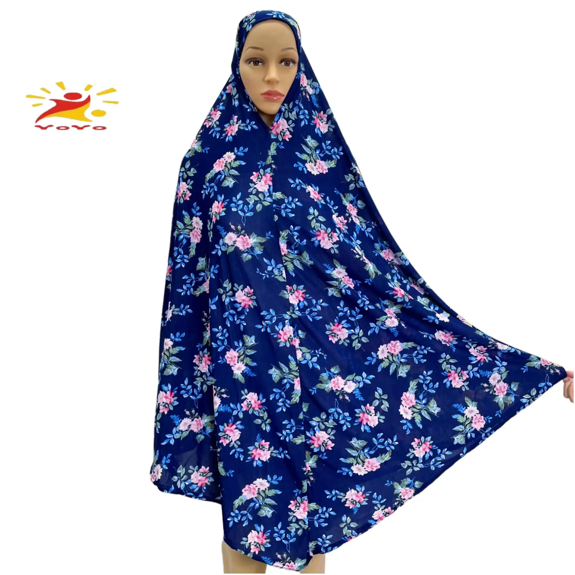 Мусульманское платье с цветочным принтом Дубая, женское платье, Средний Восток, марокканский кафтан, арабский, турецкий хиджаб