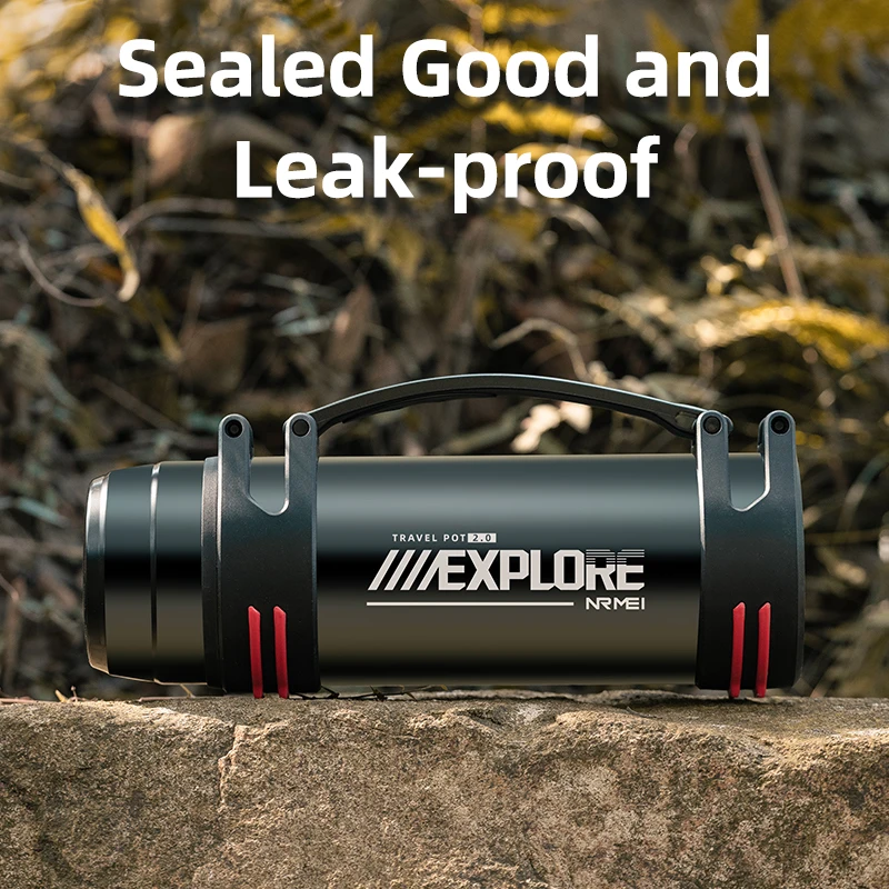 Бутылка-термос большой емкости с ручкой бутылки вакуумной изоляцией и двойными