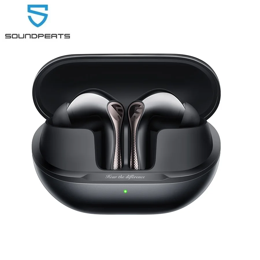 Фото Беспроводные наушники SOUNDPEATS Air5 Pro, 55 дБ, адаптивные гибридные наушники ANC Bluetooth 5.4, Hi-Res LDAC aptX Loseless, 6 микрофонов AI ENC №1