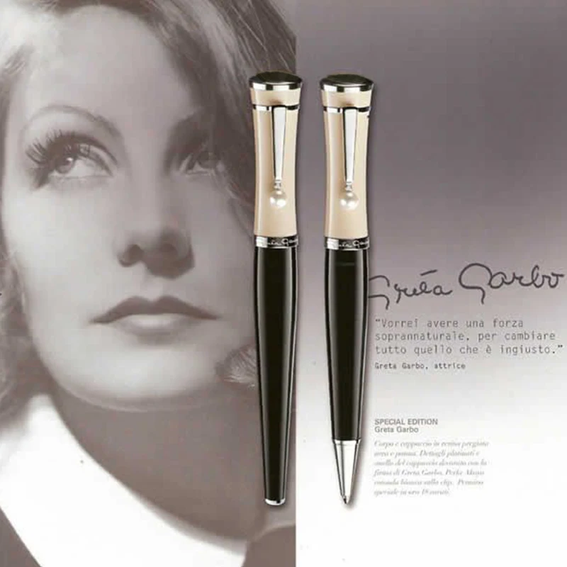 

Best Mon Greta Garbo Ballpoint Pen Blance Roller Ball Fountain Pens Office Stationery Promotion Gift