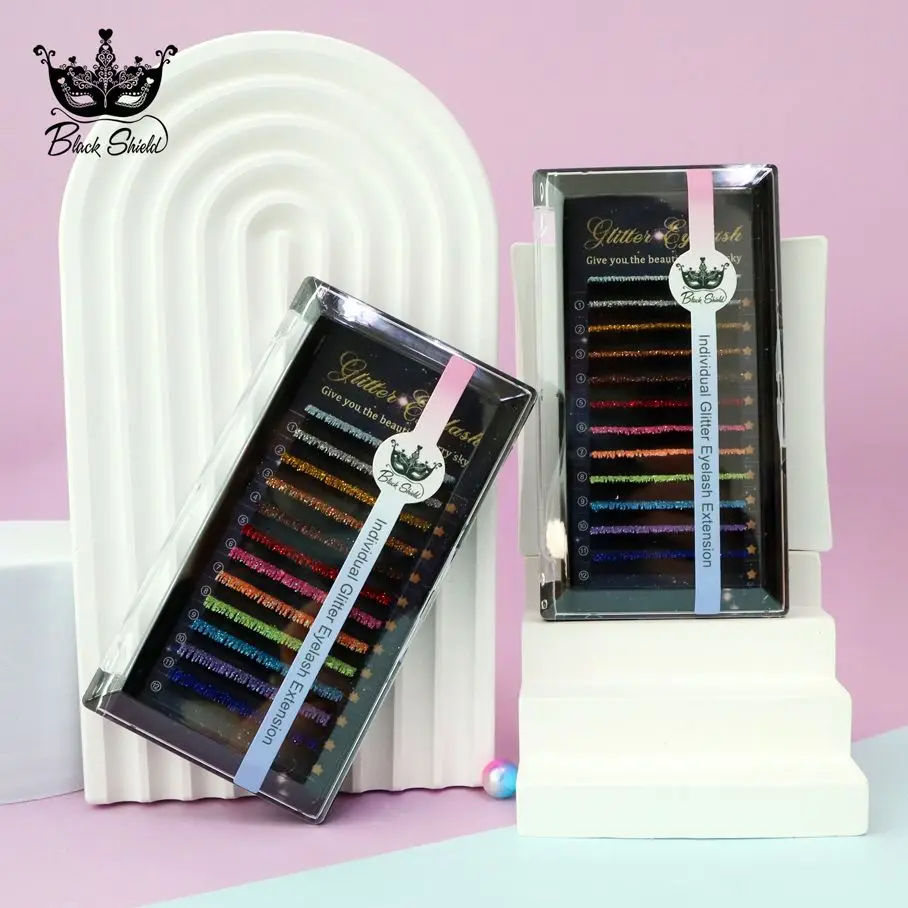 

Color Lash Purple Blue Brown Green Red White Pink Yellow Eyelash Extensions Individual False Colored Mink Lashes Makeup