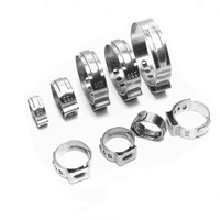 10 pcs clamp high quality stainless steel 304 single ear hose clamps assortment kit single 5 3 17 0mm multiple specifications