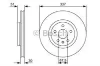 

Диск тормозной BOSCH 0986479545 на пневматическом диске INSIGNIA 0917 17 дюймов