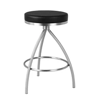new creative design round pu leather metal bar chair leisure solid stool with best price for sale
