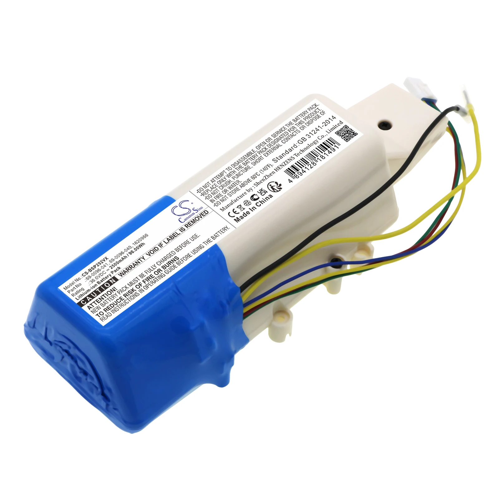 

CS 2500mAh Battery For Bissell 1620966 69-0096-040 69-0096-041 CrossWave Cordless Max P2921 2551 2554 2590 2593 2596 2554A