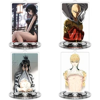 japan anime one punch man saitama genos cosplay prop accessories acrylic desk stand action figure model toy fans collection gift