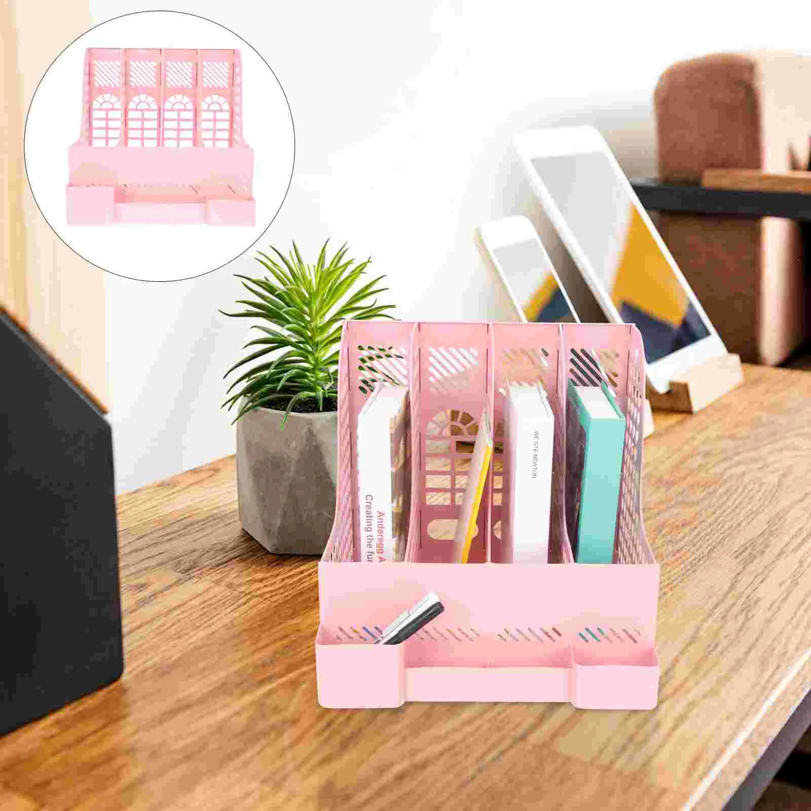 

File Box Study Magazine Holder Home Supply Tabletop Book Organizer Convenient Accessory Bulk Folders