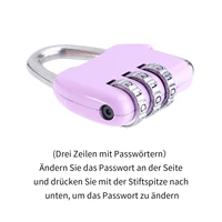 portable 3 digit lock suitcase luggage backpack cabinet toolbox number password locks resettable padlock color random
