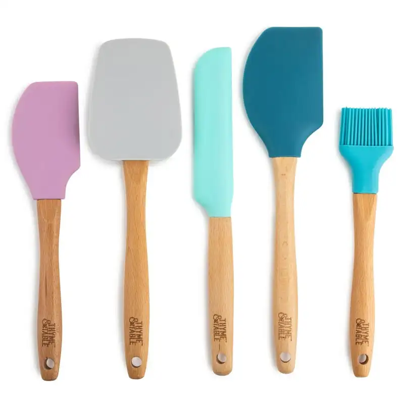 

Utensils, 5 Piece Set, Spatulas and Basting Brush
