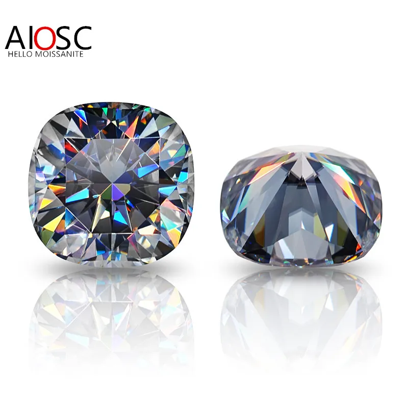 

AIOSC Gray Color Cushion Cut Moissanite Stone 0.5~6.0ct Lab Loose Gems Pass Diamond Tester with GRA Certificate Fine Jewelry