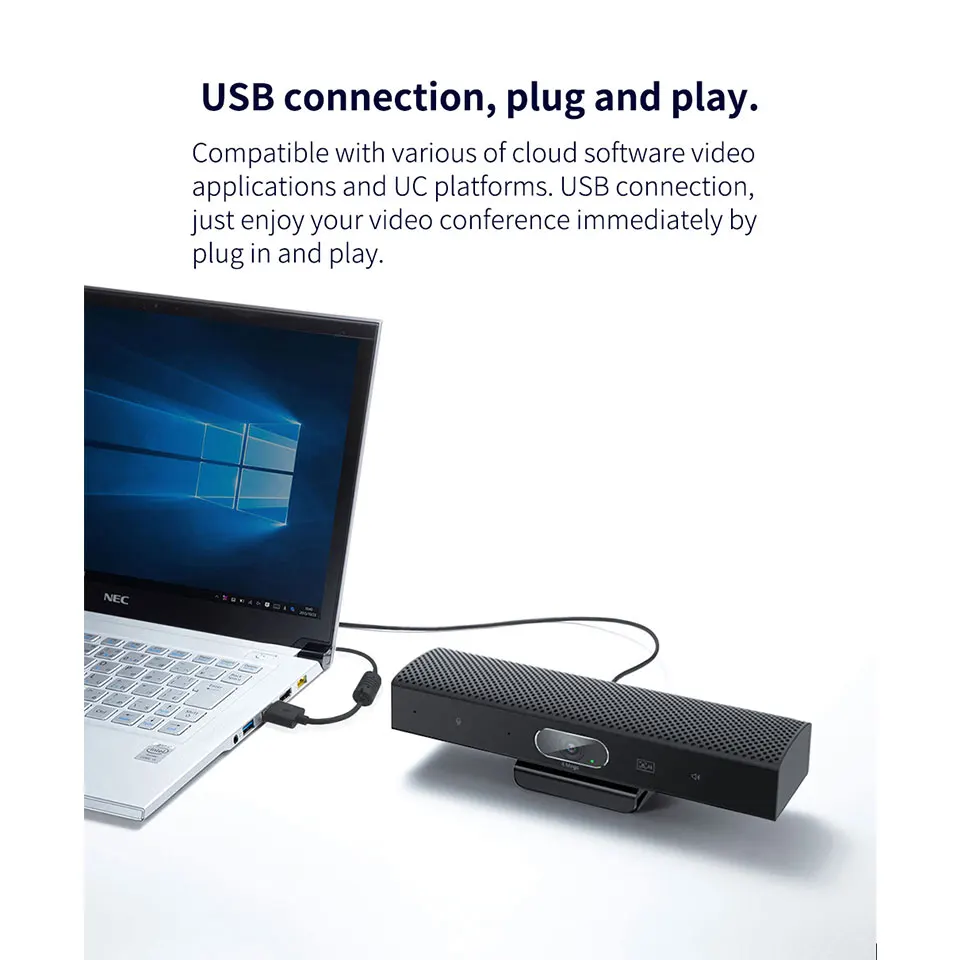 Веб-камера USB2.0 4K/2K/1080P 4 микрофона 90 °