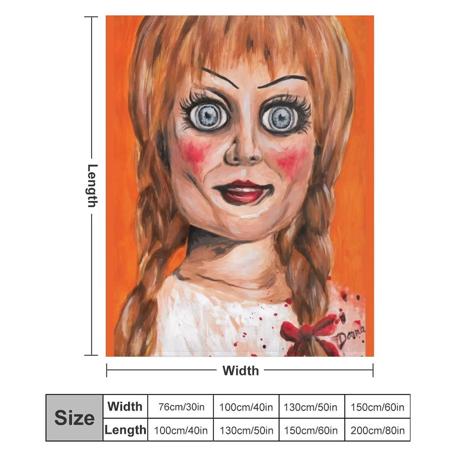 Кукла Аннабель одеяло с изображением ужасов декоративные кровати роскошное для