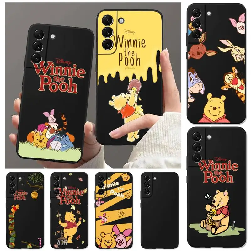 

Cartoon Winnie The Pooh Phone Case for Samsung Galaxy S22 S21 Ultra S20 FE S10 S9 Plus 5G lite 2020 Soft Funda Cover