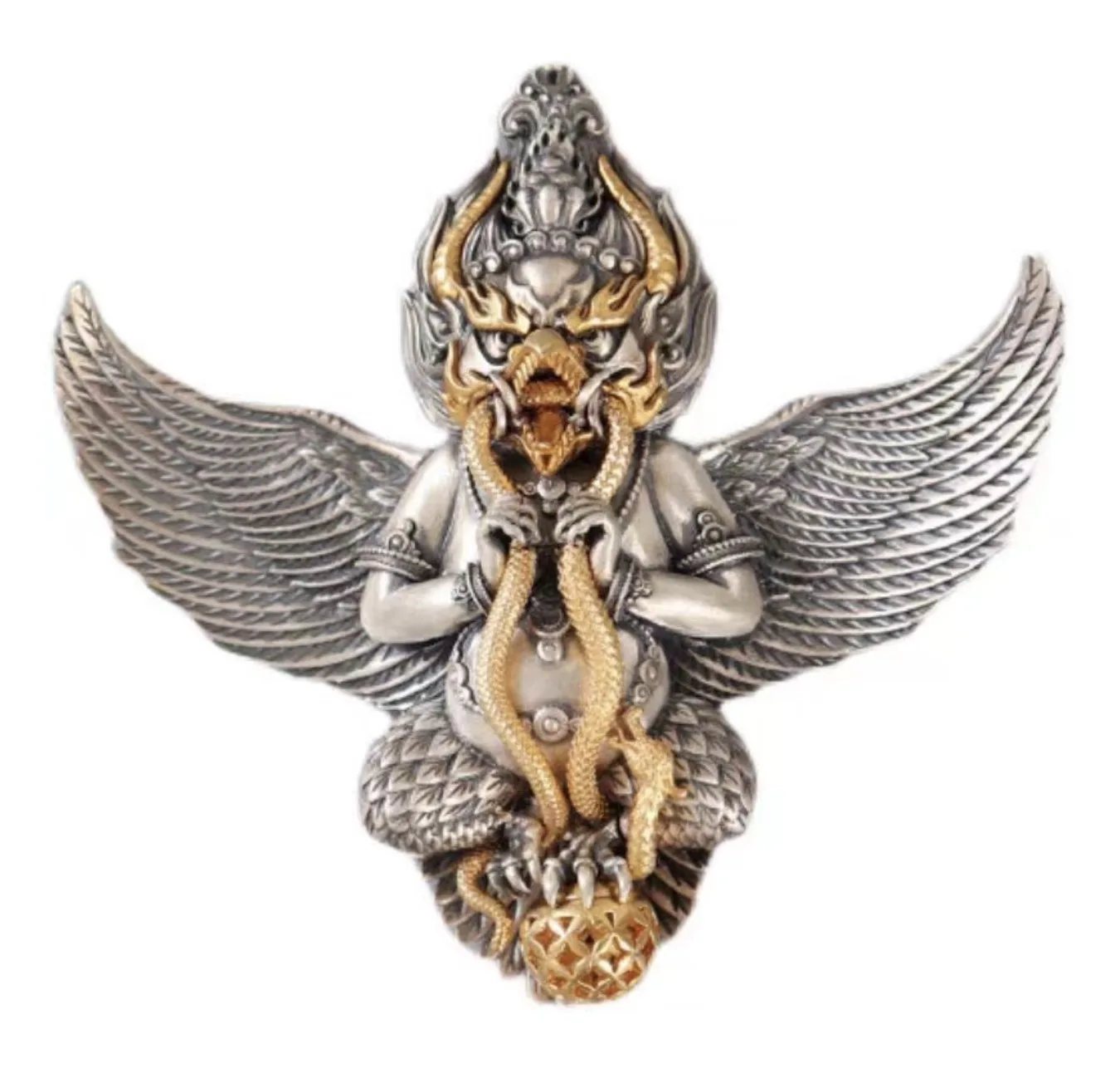 

Тибетское серебряное колье Dapeng с подвеской-цепочкой в этническом стиле