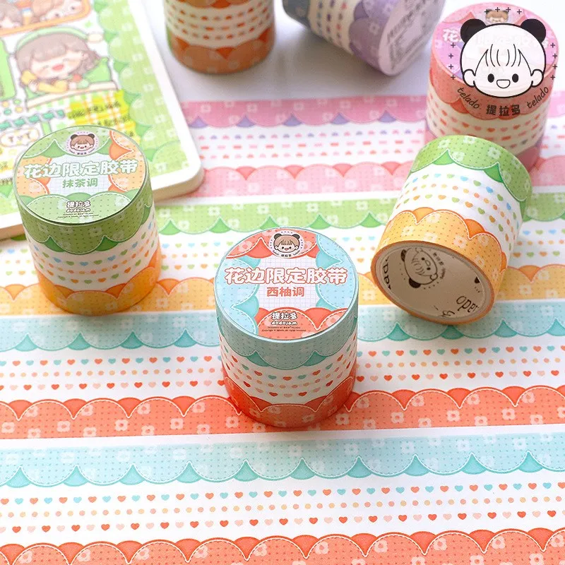 

4.5cm*3m Lace Frame Masking Washi Tape Fresh Dot Decorative Adhesive Sticker Label Scrapbooking Handbook Material