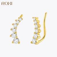 roxi 18k gold color clip earrings for women 925 sterling silver fake cartilage pierceable earring s925 punk fine jewelry