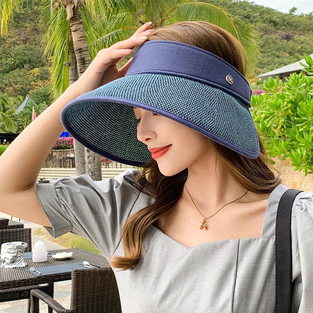 version of sunscreen breathable empty top large edge sunshade sunscreen large eave Women's sun hat