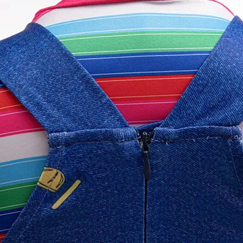 Детский Костюм Для Косплея Из Страшного Фильма Топ В Горошек И Полосатая Юбка С