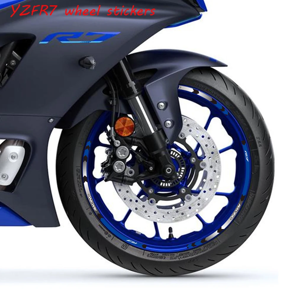 Motosiklet etiket tekerlek yansıtıcı şerit çıkartması yarış film yamaha R7 YZF-R7 yeni yüksek kaliteli su geçirmez jant sticker