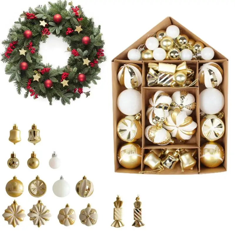 

Christmas Tree Decorations Balls Bright Shatterproof Baubles Decor Set Christmas Home Decoration Party Decoration For Engagement