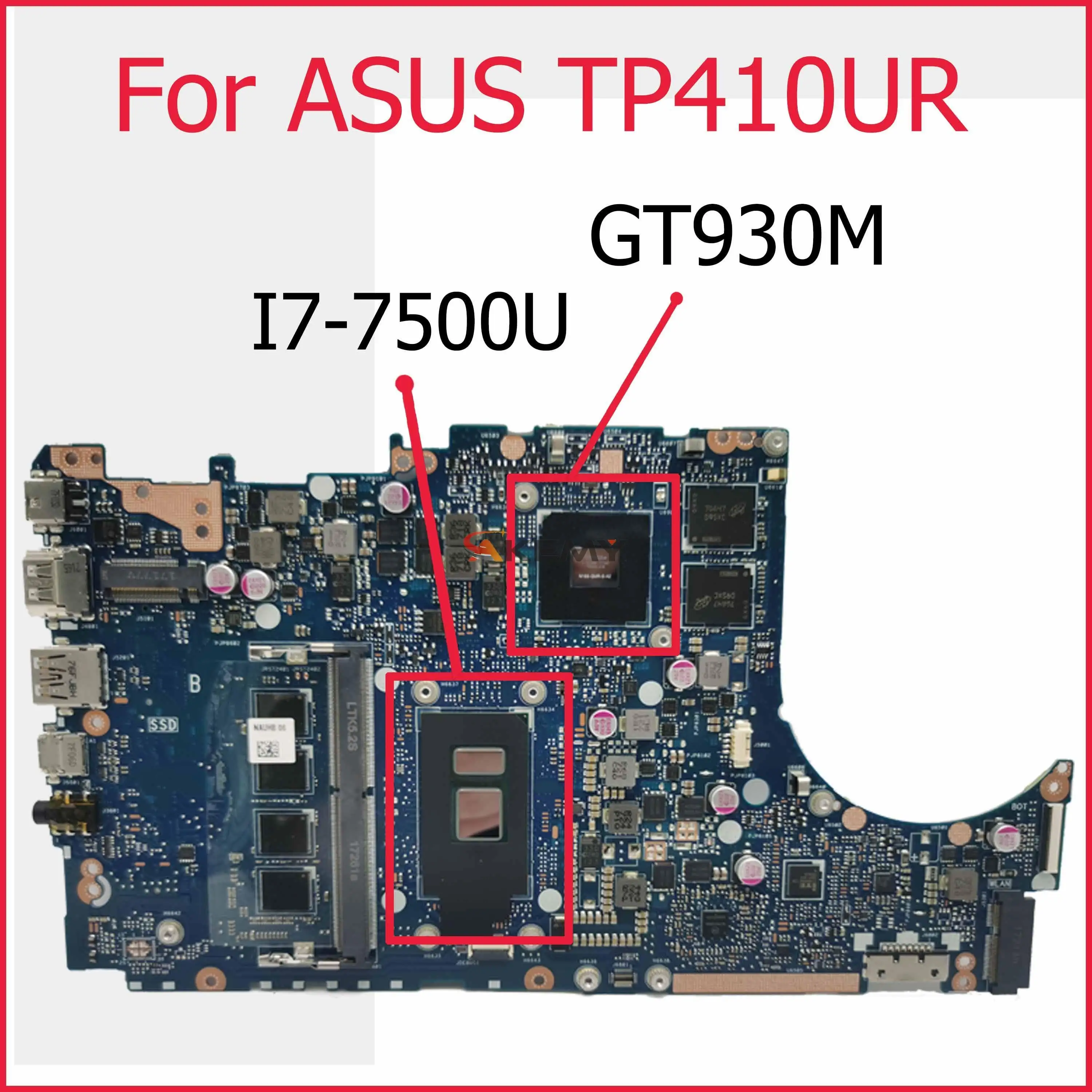 

SAMXINNO 90NB0IS0-R00070 Материнская плата ASUS VivoBook Flip 14 TP410UR TP410UF TP410U TP410UA Laotop материнская плата 8G/телефон (V2G)